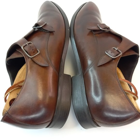 To Boot NYC Brown Leather Double Monk Strap Shoes (10 US) - Picture 6 of 11